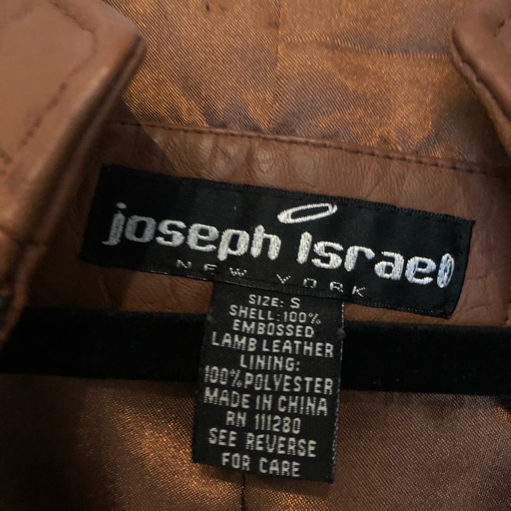 Brown Leather Sz S Joseph Israel